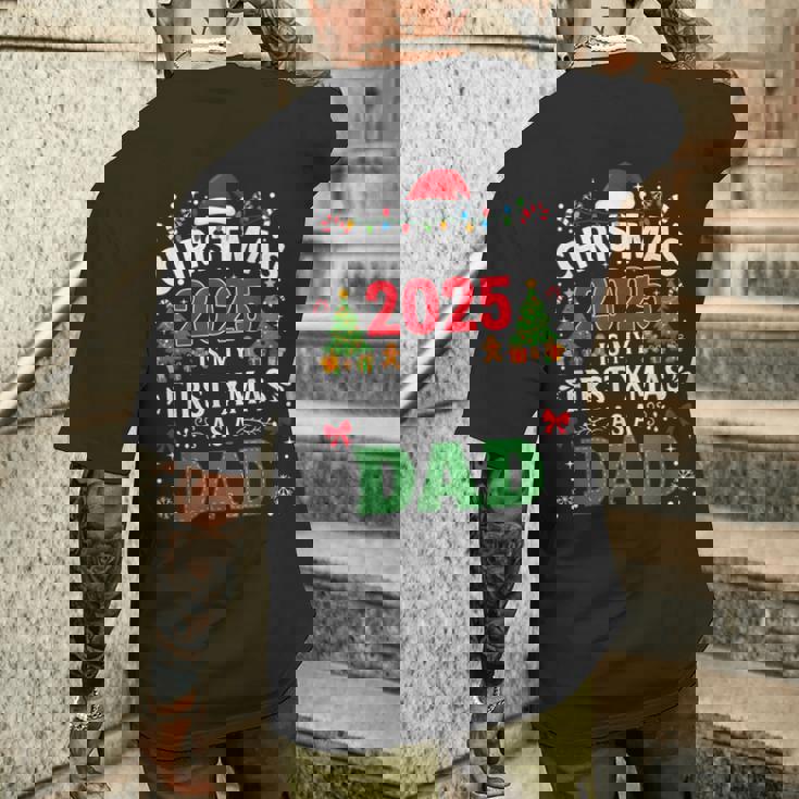 Natale 2025 Primo Natale Da Papà Nuovo Padreacanze T-shirt da uomo con stampa posteriore Regalos para él