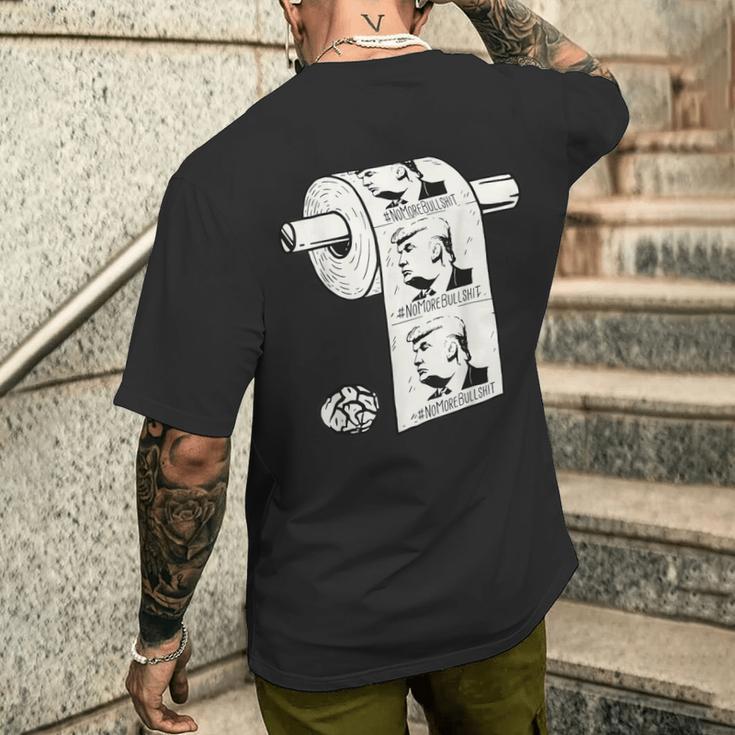 No More Bullshit アンチトランプ大統領選挙トイレットペーパー メンズTシャツ バックプリント 彼への贈り物