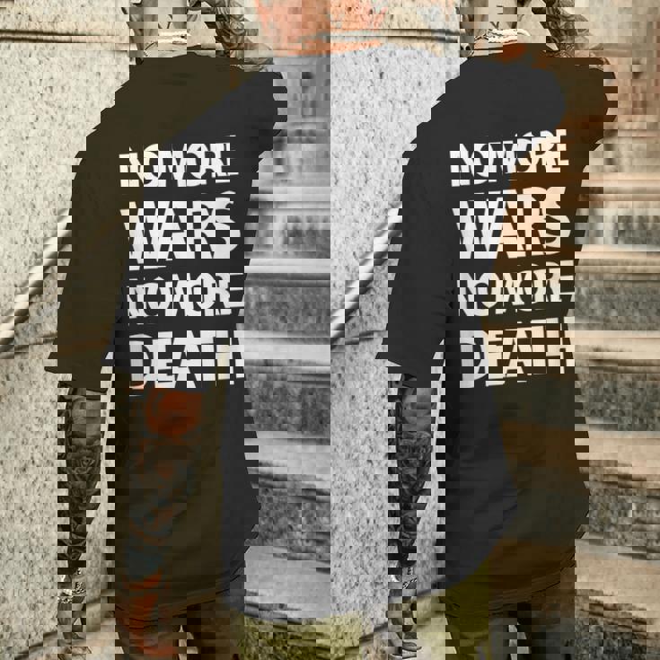 No More Wars No More Death メンズTシャツ バックプリント 彼への贈り物