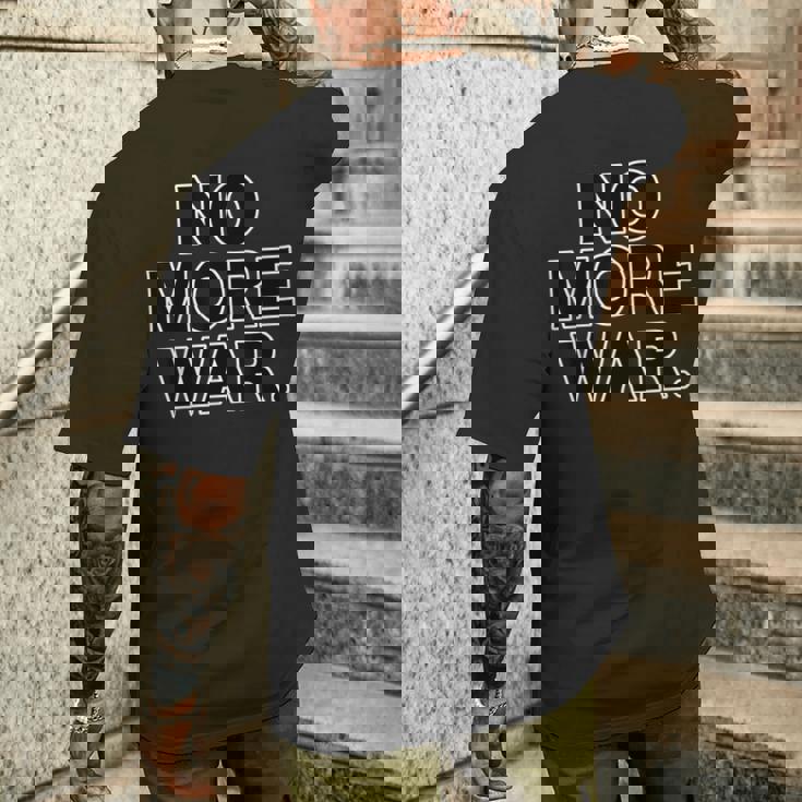No More War【戦争は いらない】反戦 メンズTシャツ バックプリント 彼への贈り物