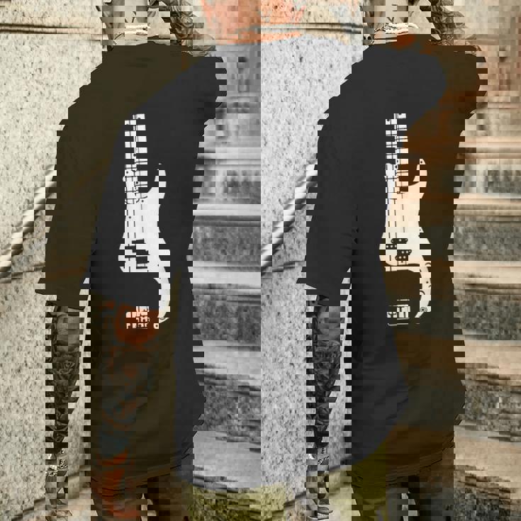 P ベースギター メンズTシャツ バックプリント 彼への贈り物