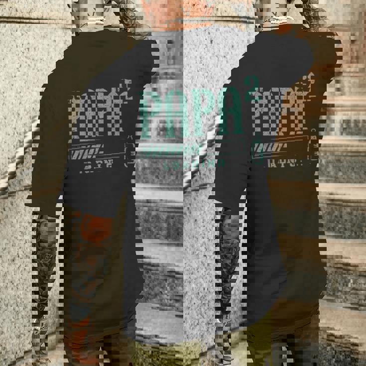 Papà In Attesa Di Due Gemelliecondo Figlio Annuncio Di T-shirt da uomo con stampa posteriore Regalos para él