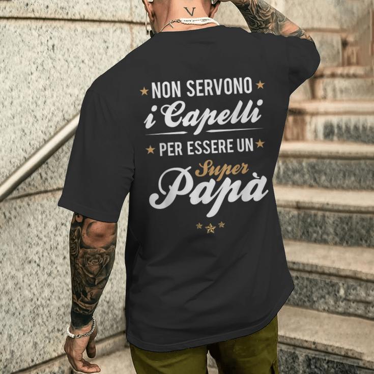 Papàenza Capelli Festa Del Papà T-shirt da uomo con stampa posteriore Regalos para él