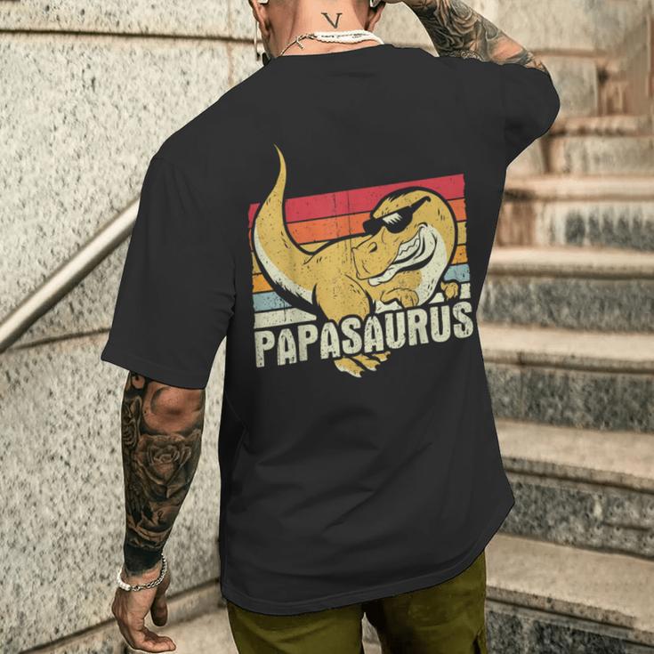Papasaurus Rex Dinosauro Papaaurus Retro T-shirt da uomo con stampa posteriore Regalos para él