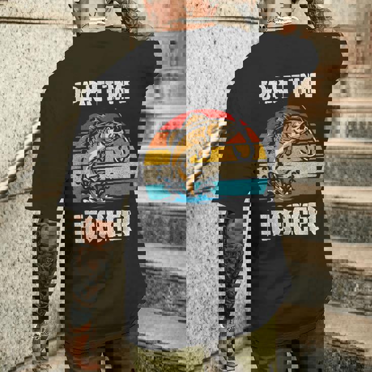 Part Time Hooker Fishing Hobbyist メンズTシャツ バックプリント 彼への贈り物