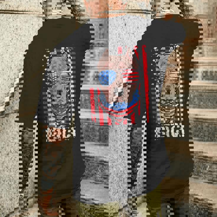 Pit-Bull Usa 愛国的な犬服 アメリカ国旗 メンズ メンズTシャツ バックプリント 彼への贈り物