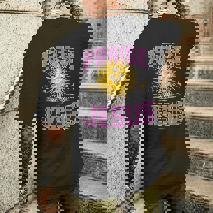 Praise Jesus Our Lord &Aviour For An Abundant New Life メンズTシャツ バックプリント 彼への贈り物