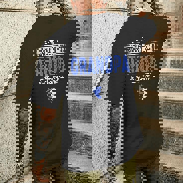 メンズ Promoted To Grandpa Est 2027 Dad メンズTシャツ バックプリント 彼への贈り物