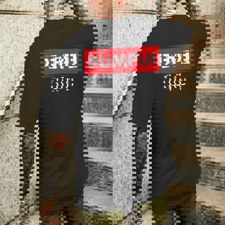 Pumpui おかしなタイ語台本「レッドパタヤ」タイ メンズTシャツ バックプリント 彼への贈り物