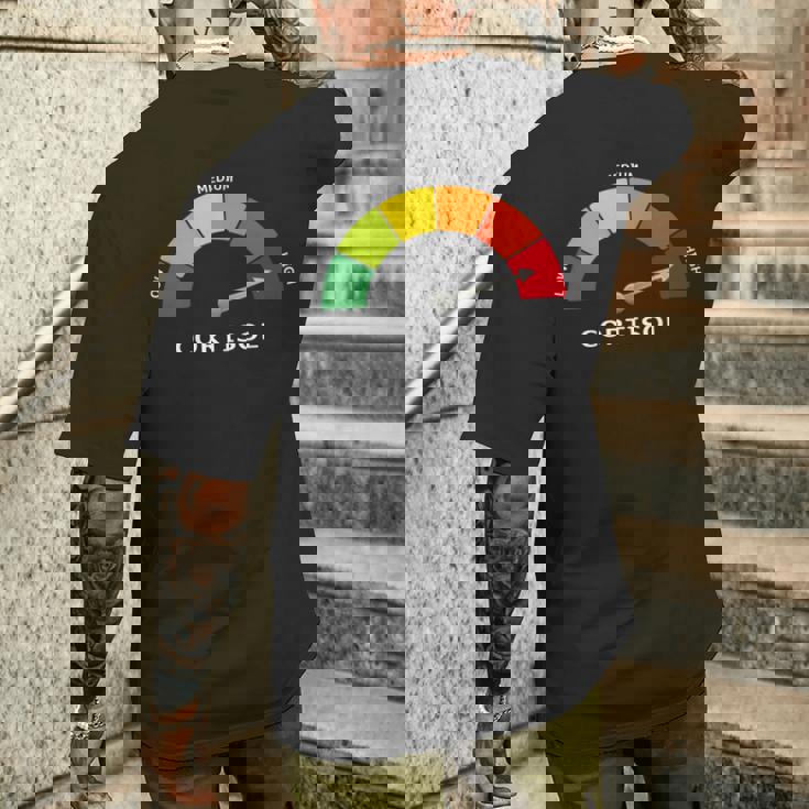 Pure Cortisol 面白いストレスメーターで走る 長袖tシャツ メンズTシャツ バックプリント 彼への贈り物