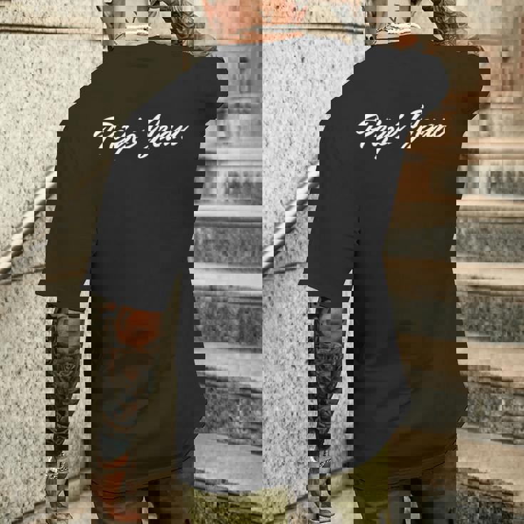 Pépé Jean Clothing おもしろギフト 似顔絵 有名ブランド メンズTシャツ バックプリント 彼への贈り物