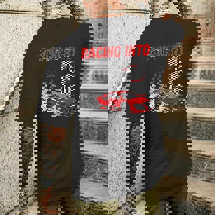 Racing Into 2Nd Birthday レースカー 2歳 幼児 男の子 メンズTシャツ バックプリント 彼への贈り物
