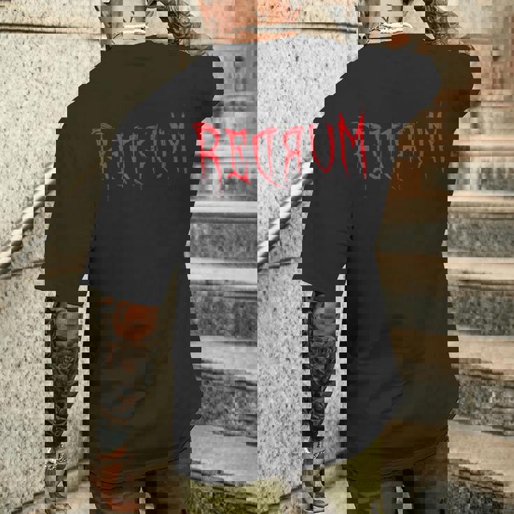 Redrum 怖い不気味な血まみれのハロウィンtシャツ2 メンズTシャツ バックプリント 彼への贈り物