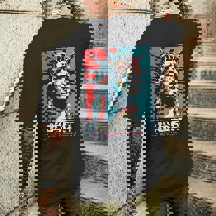 Resist 自由の女神 Resist メンズTシャツ バックプリント 彼への贈り物