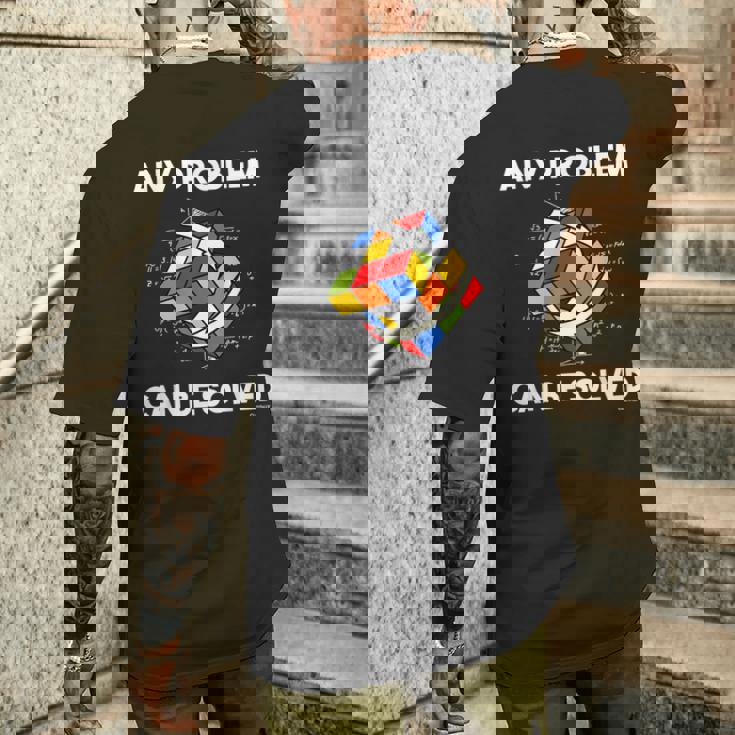 Rubik's Cube マジックキューブ レトロ ルビ ヴィンテージ オタク メンズTシャツ バックプリント 彼への贈り物