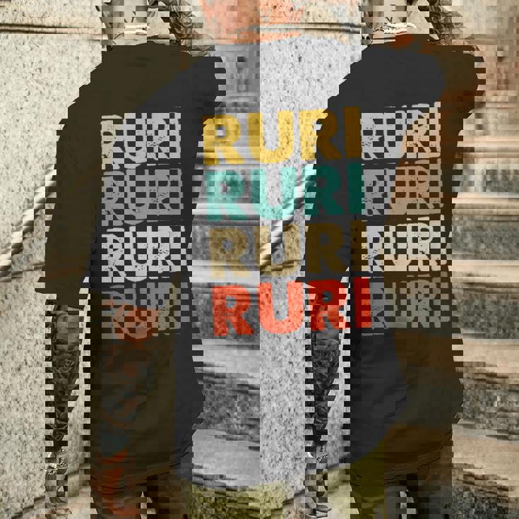 Ruri 瑠璃 メンズTシャツ バックプリント 彼への贈り物