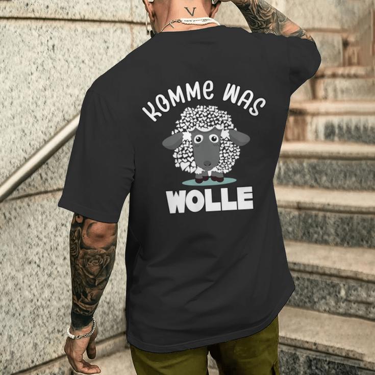 Schaf Komme Was Wollechafhüter Bauerntricken Ns T-Shirt mit Rückendruck Geschenke für Ihn