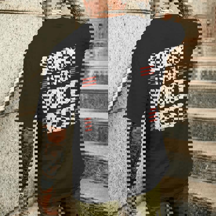 Sorry I'm Onoice Rest ボーカル合唱団の歌手休憩 メンズTシャツ バックプリント 彼への贈り物