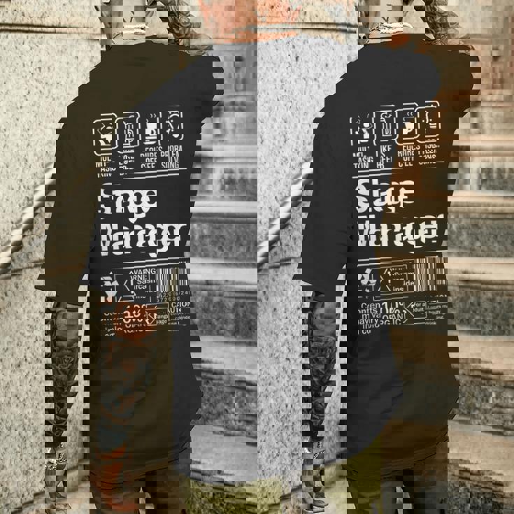 Stage Manager Description Label メンズTシャツ バックプリント 彼への贈り物