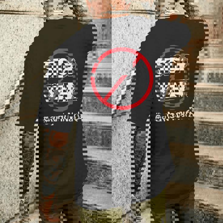 Stop Waray No To War Pleasetop Wars No War メンズTシャツ バックプリント 彼への贈り物