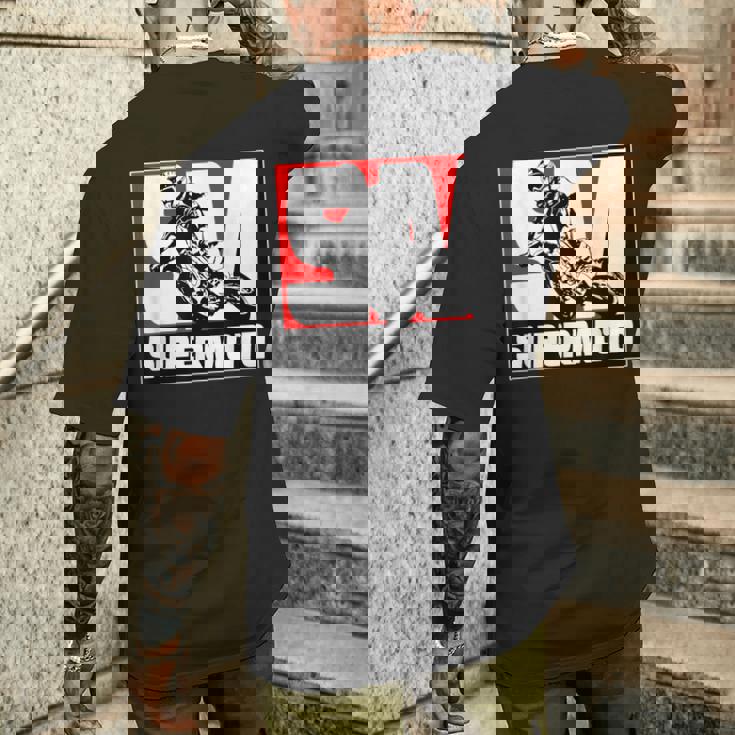 Supermoto スーパーモタード エンデューロ オートバイクロス メンズTシャツ バックプリント 彼への贈り物