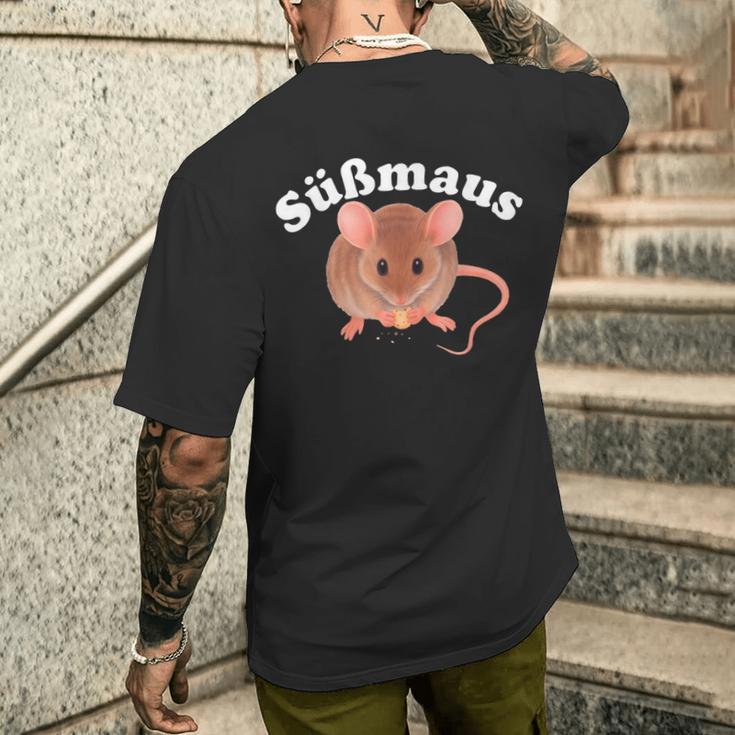 Süßmaus Xüssmaus Cuteweet Mouseüß Mausüßes Mäuschen T-Shirt mit Rückendruck Geschenke für Ihn