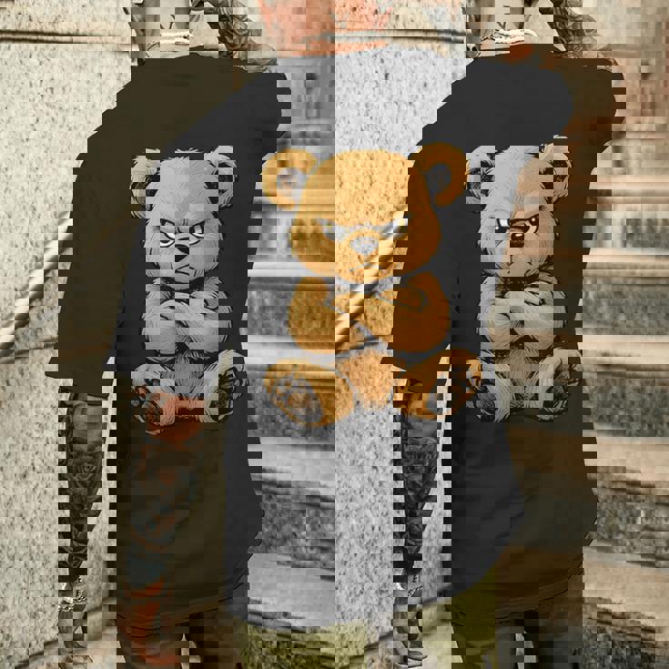 Teddy Bear Angry Teddy Bear Lover Graphic Humor Men's T-shirt Back Print Funny Gifts Teddy Bear Angry Teddy Bear Lover Graphic Humor Men's T-shirt Back Print Funny Gifts