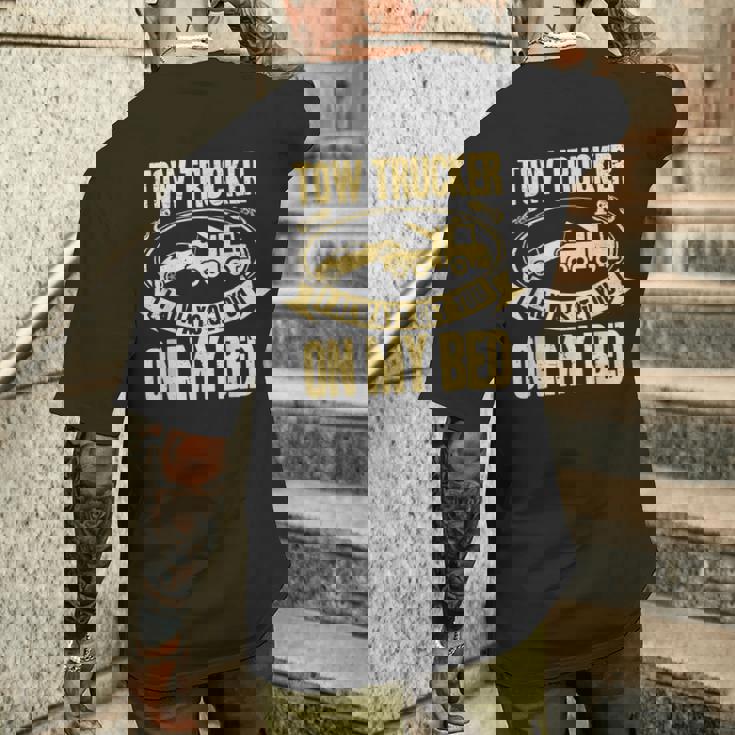 Tow Truck Driver Wrecker I Always Get You On My Bed メンズTシャツ バックプリント 彼への贈り物