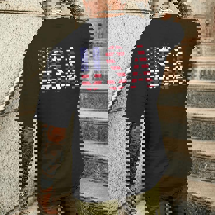 Usa アメリカの国旗の色のアメリカ 長袖tシャツ メンズTシャツ バックプリント 彼への贈り物