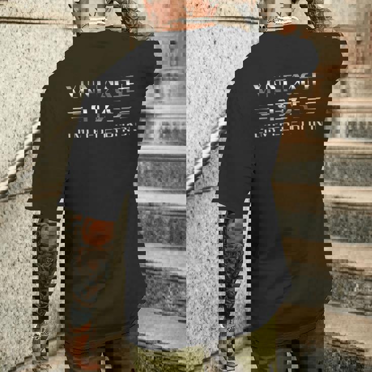 Vintage 1975 51歳の誕生日 クラシックカー メンズTシャツ バックプリント 彼への贈り物