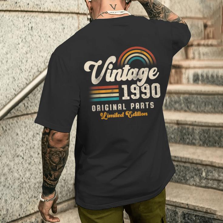 Vintage 1990 Pièces Originales 35Ème Anniversaire Retro T-shirt imprimé au dos Cadeaux pour lui