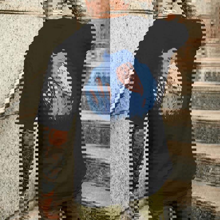 Vxl ハシビロコウ 鳥類 鳥類学者 ホエールビル 動物 メンズTシャツ バックプリント 彼への贈り物