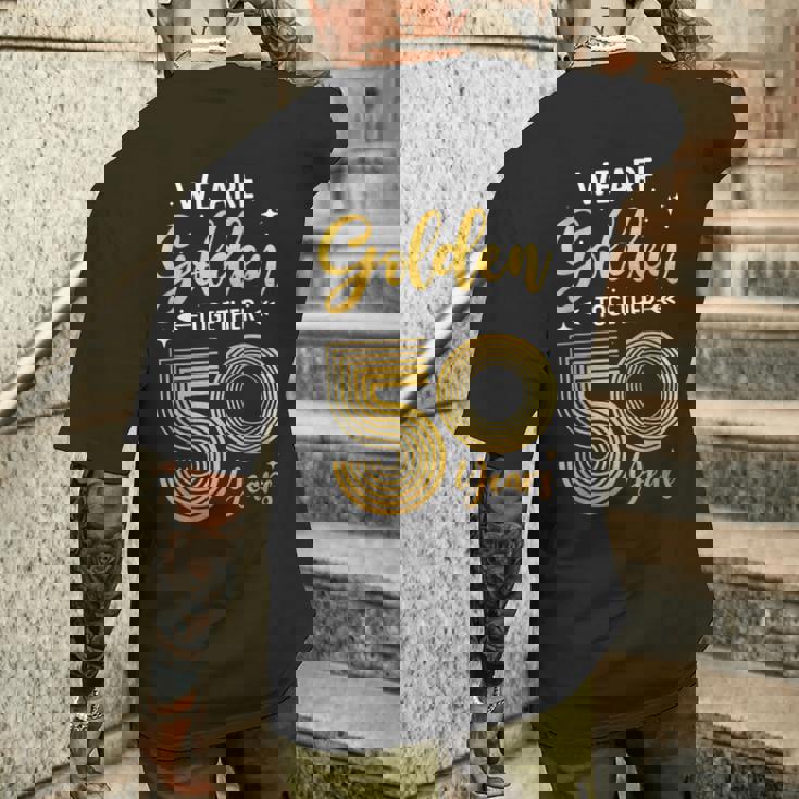 We Golden Together 50年 結婚50周年記念 結婚記念日 メンズTシャツ バックプリント 彼への贈り物