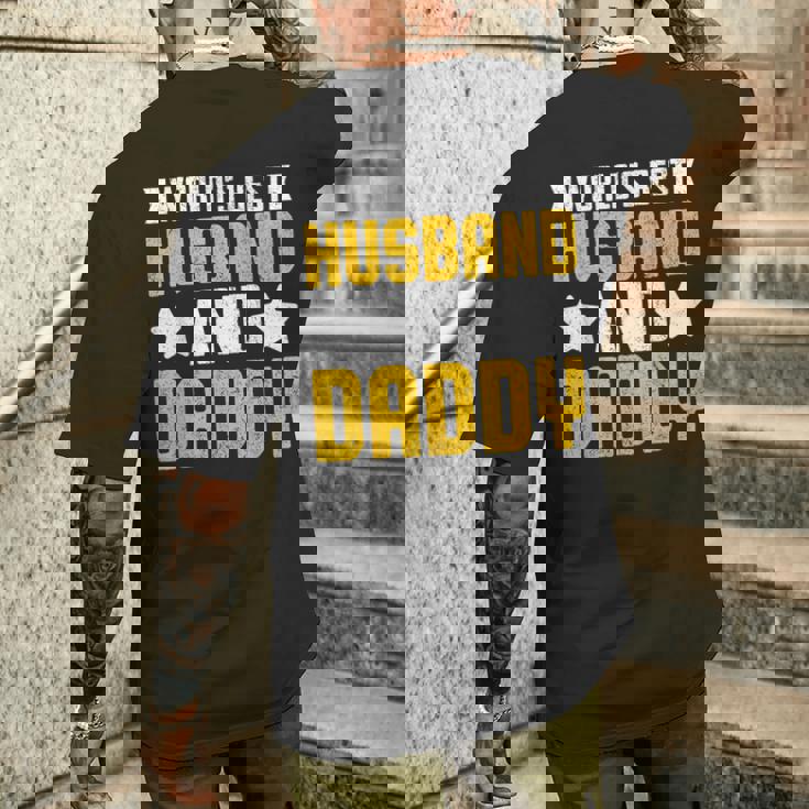 World's Best Husband And Daddy レトロ ヴィンテージ インスピレーション メンズTシャツ バックプリント 彼への贈り物