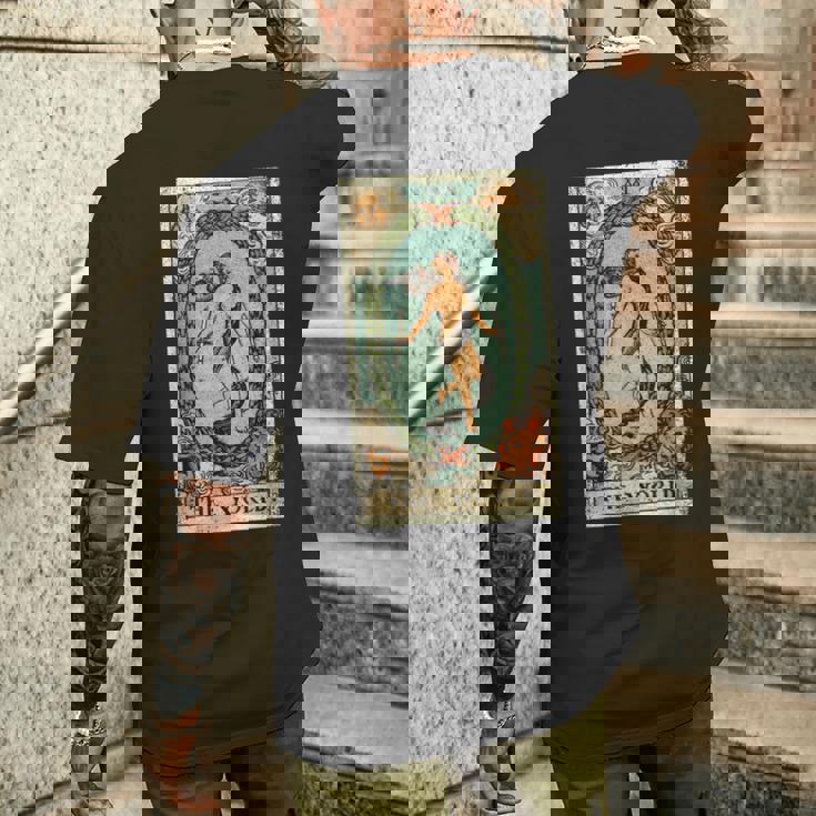 The World タロットカードtシャツ、The World タロットカードtシャツ、 メンズTシャツ バックプリント 彼への贈り物