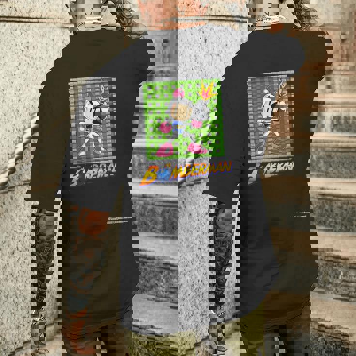 「ボンバーマン」白ボン（D） 長袖tシャツ メンズTシャツ バックプリント 彼への贈り物