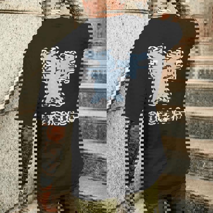 『カバをカバー』カバ くん【どうぶつフレンズ】動物 ゆる かわいい キャラ 面白 ダジャレ ギャグ ジョーク メンズTシャツ バックプリント 彼への贈り物