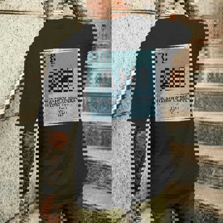 あぁ サプライズ化学の要素 サイエンスユーモア メンズTシャツ バックプリント 彼への贈り物