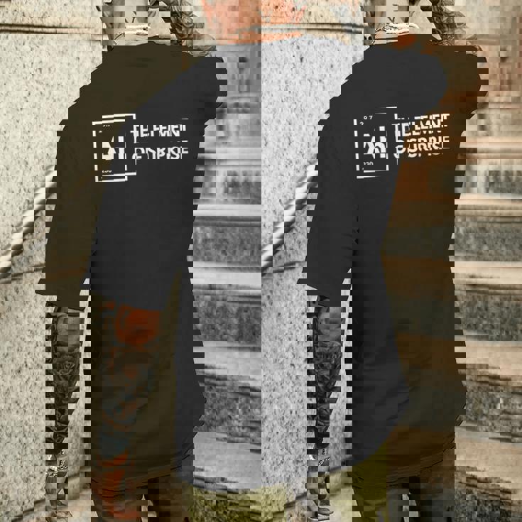 ああ、驚きの要素 化学 科学 ユーモア 先生 メンズTシャツ バックプリント 彼への贈り物