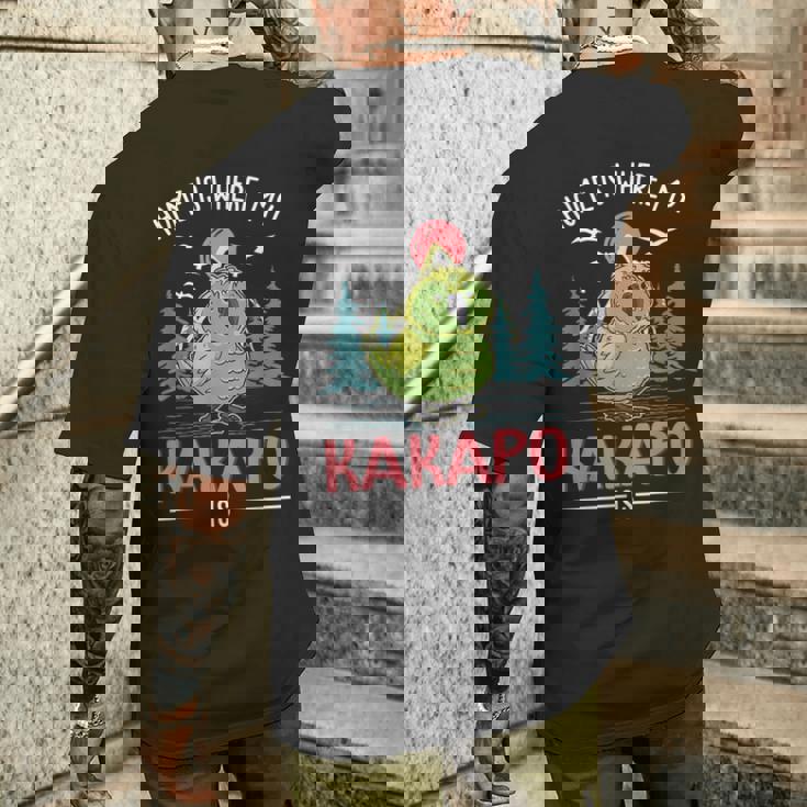 おうちは私のカカポがカカポ メンズTシャツ バックプリント 彼への贈り物