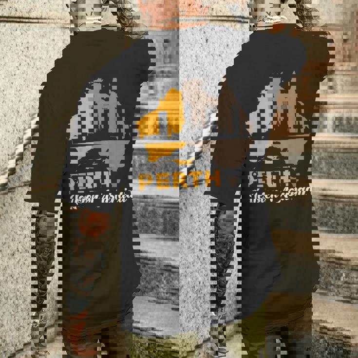 お土産 パース 西オーストラリア メンズTシャツ バックプリント 彼への贈り物