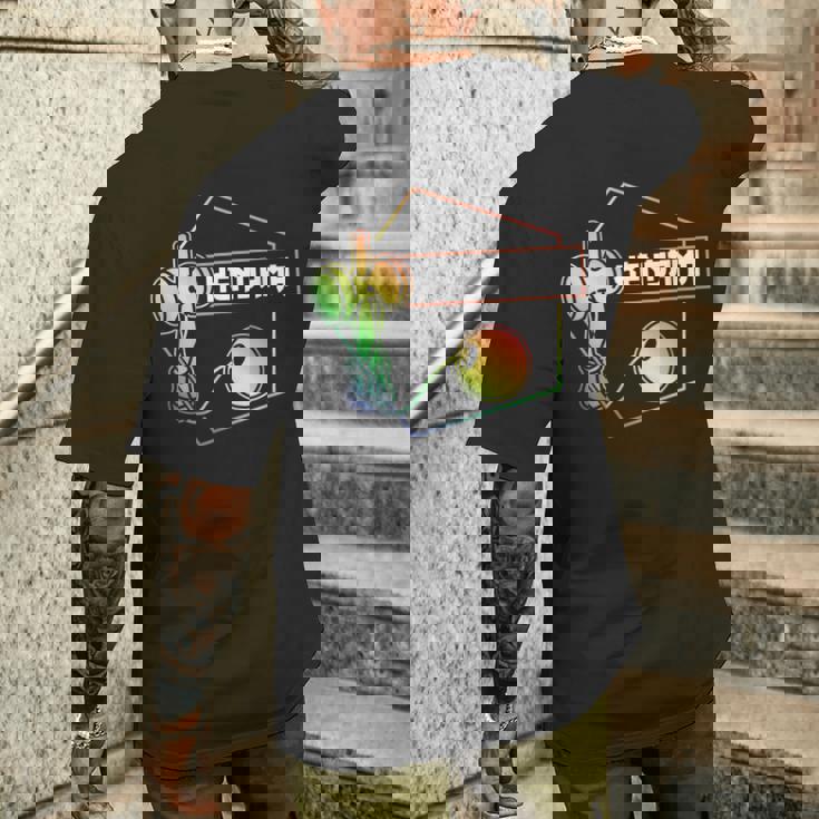 けん玉グッズ ウォーターカラーデザイン メンズTシャツ バックプリント 彼への贈り物