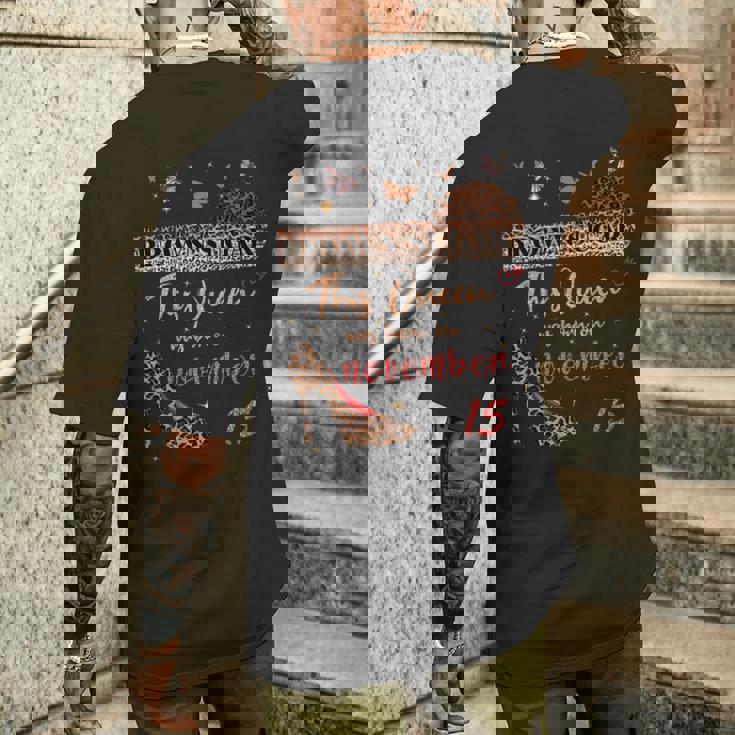 この女王は11月15日の誕生日ブラウンシュガーで生まれました。 長袖tシャツ メンズTシャツ バックプリント 彼への贈り物