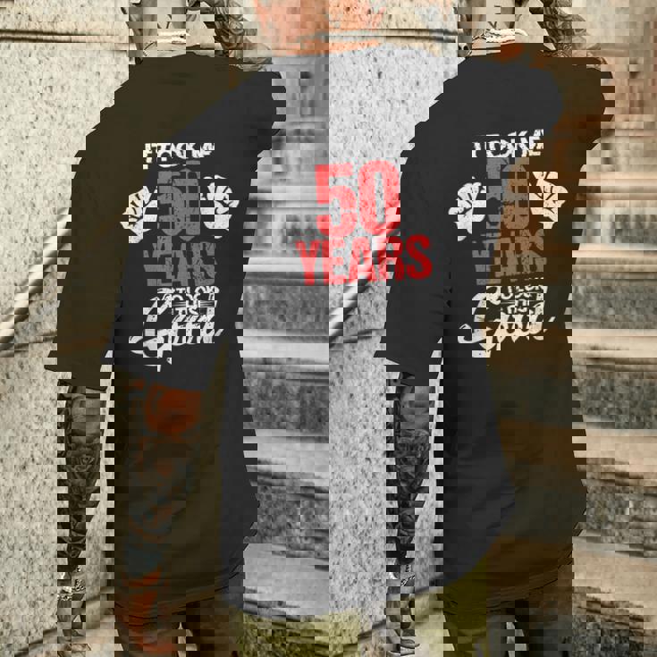 この素敵な50歳の誕生日を面白く見せるのに50年かかりました メンズTシャツ バックプリント 彼への贈り物