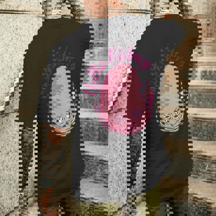 こんにちは腎臓移植ドナー透析腎臓 メンズTシャツ バックプリント 彼への贈り物