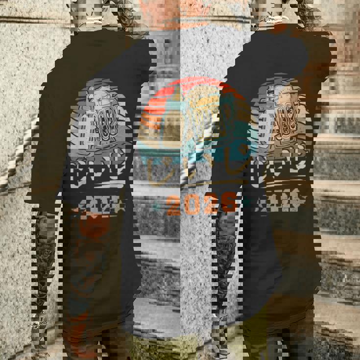 じいじ2026・おじいちゃんのお知らせ・プレおじいちゃん・妊娠報告 おじいちゃん メンズTシャツ バックプリント 彼への贈り物