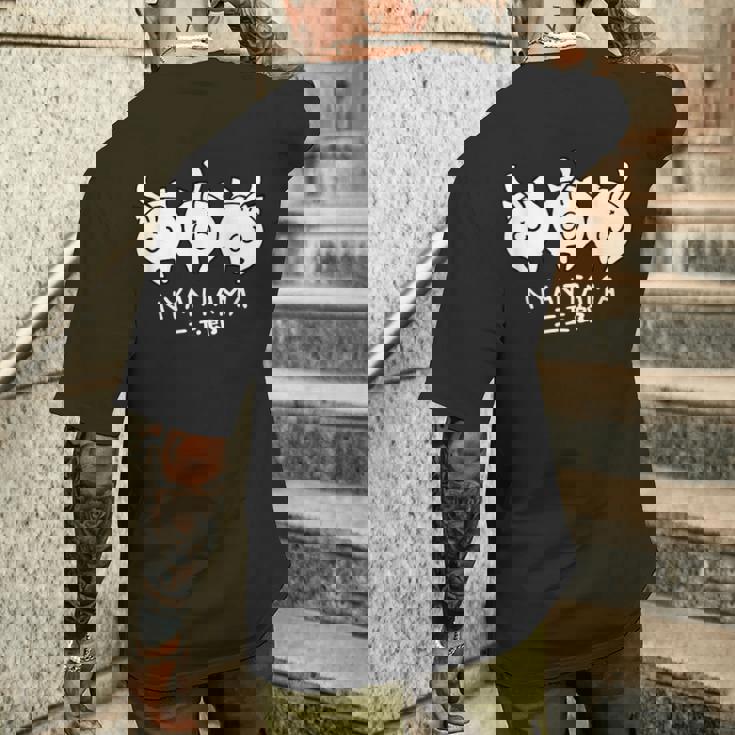 にゃんたま 三玉郎 メンズTシャツ バックプリント 彼への贈り物