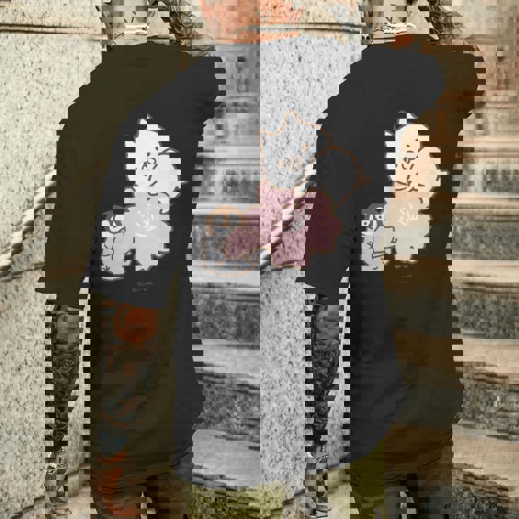 ねこぺん日和 桜 メンズTシャツ バックプリント 彼への贈り物