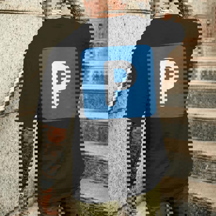 ぷしん P メンズTシャツ バックプリント 彼への贈り物