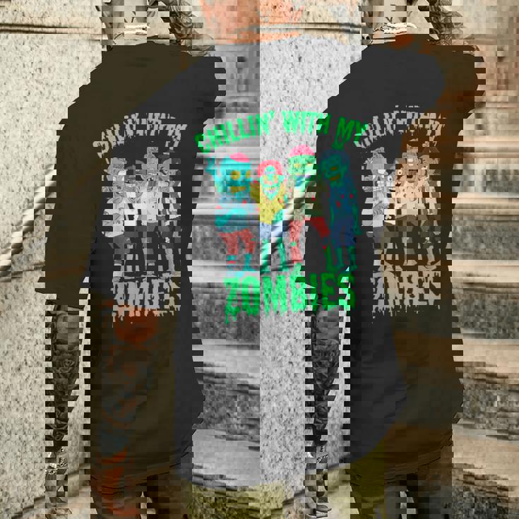 まったりもゾンビハロウィーン少年キッズギフトゾンビ メンズTシャツ バックプリント 彼への贈り物